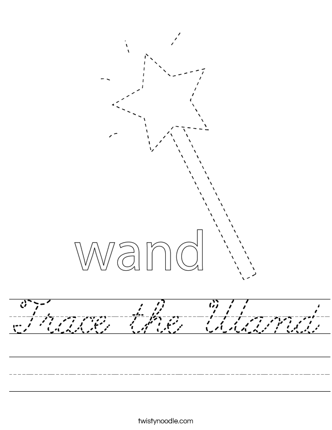 Trace the Wand Worksheet