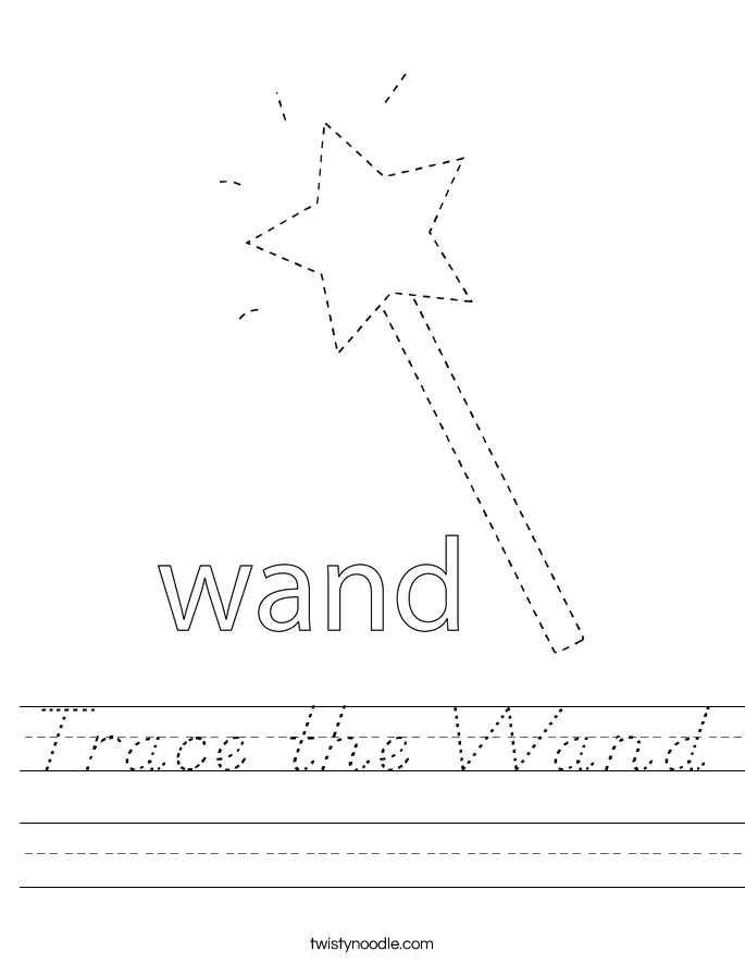 Trace the Wand Worksheet