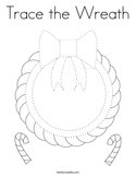 Trace the Wreath Coloring Page