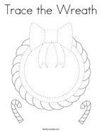 Trace the Wreath Coloring Page