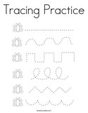 Tracing Practice Coloring Page