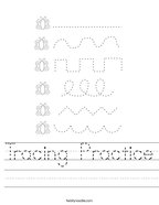 Tracing Practice Handwriting Sheet