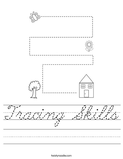 Tracing Skills Worksheet