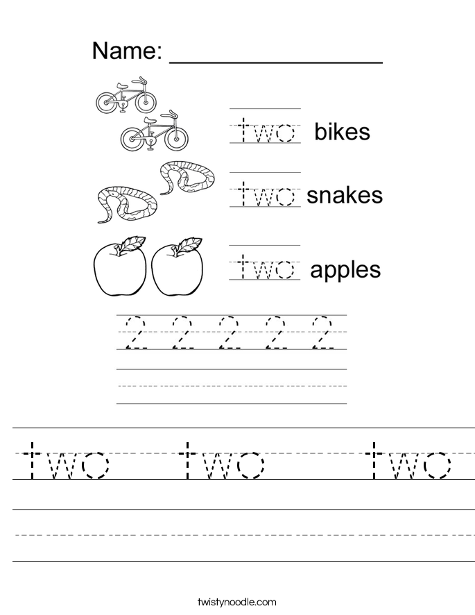 two  two   two Worksheet