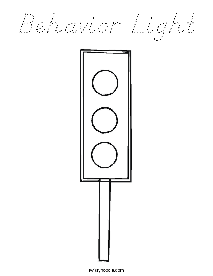 Behavior Light Coloring Page