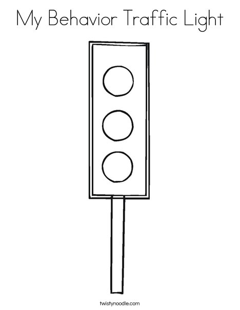 Traffic Light Coloring Page