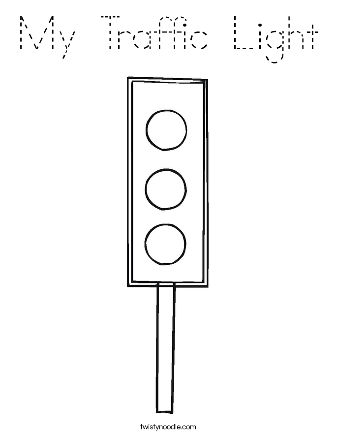 My Traffic Light Coloring Page