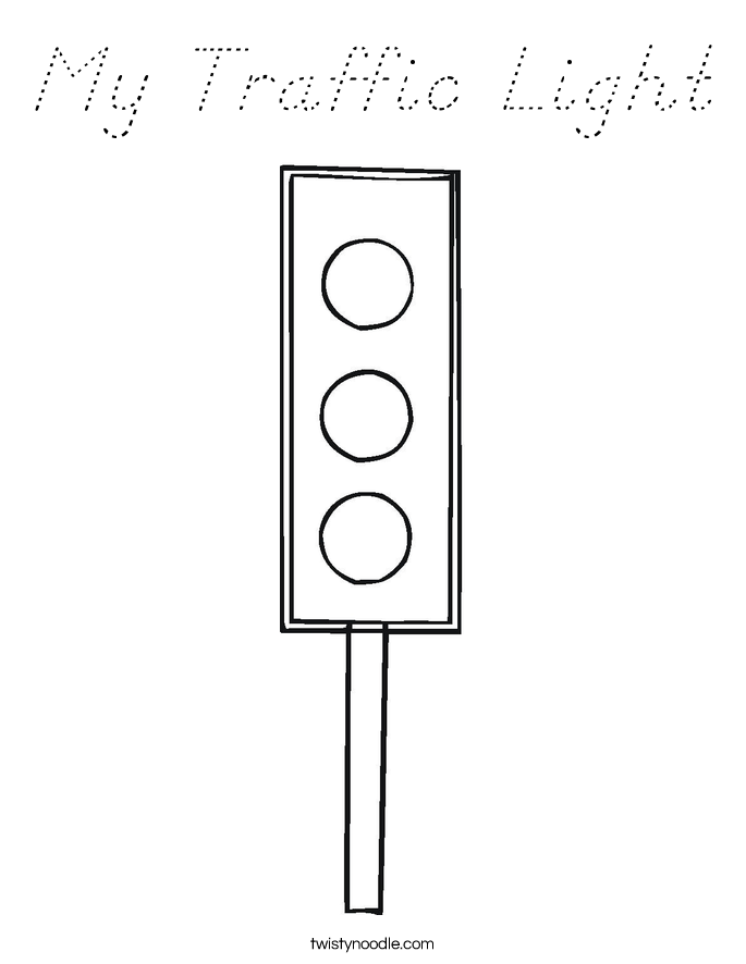 My Traffic Light Coloring Page