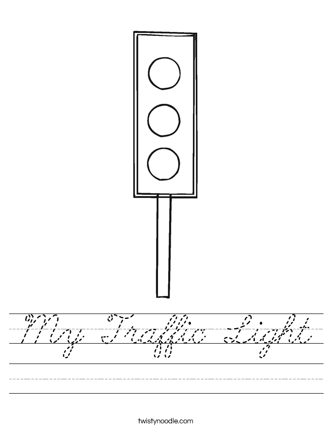 My Traffic Light Worksheet