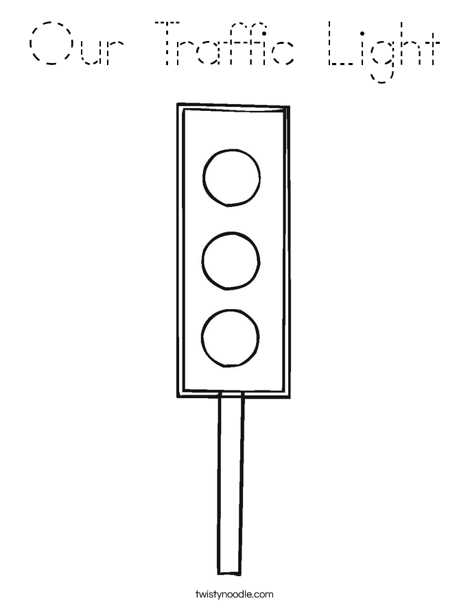 Our Traffic Light Coloring Page