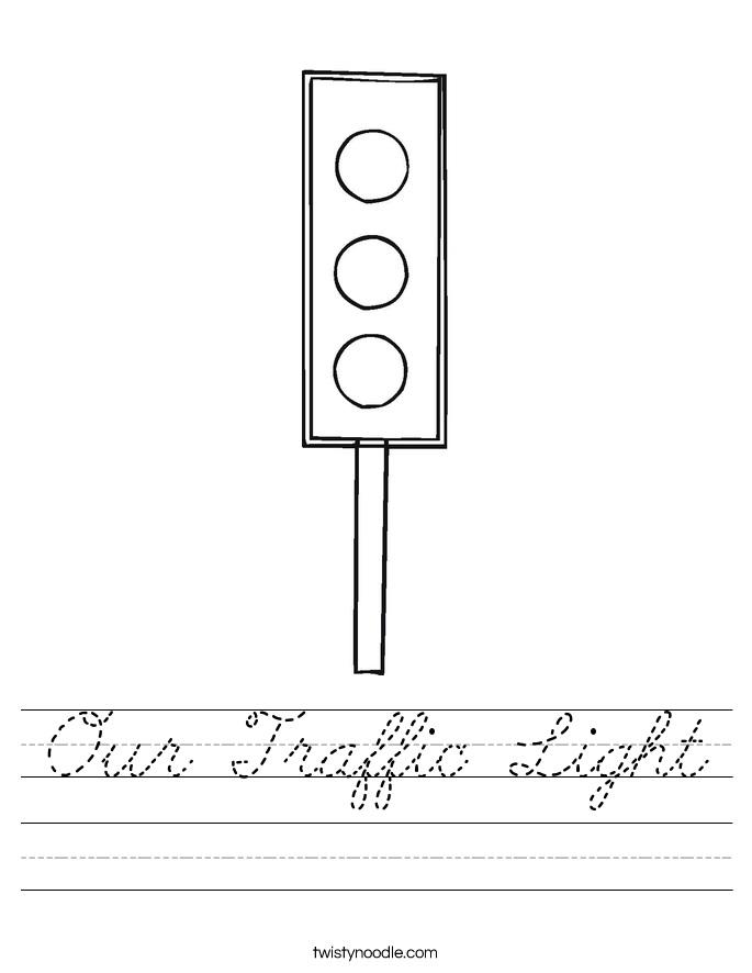 Our Traffic Light Worksheet