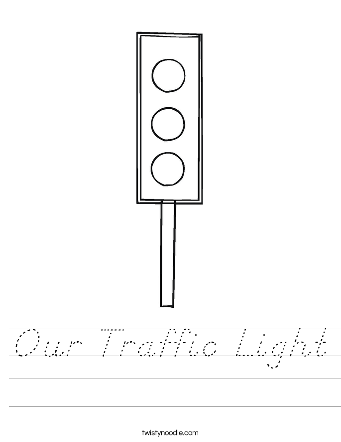 Our Traffic Light Worksheet