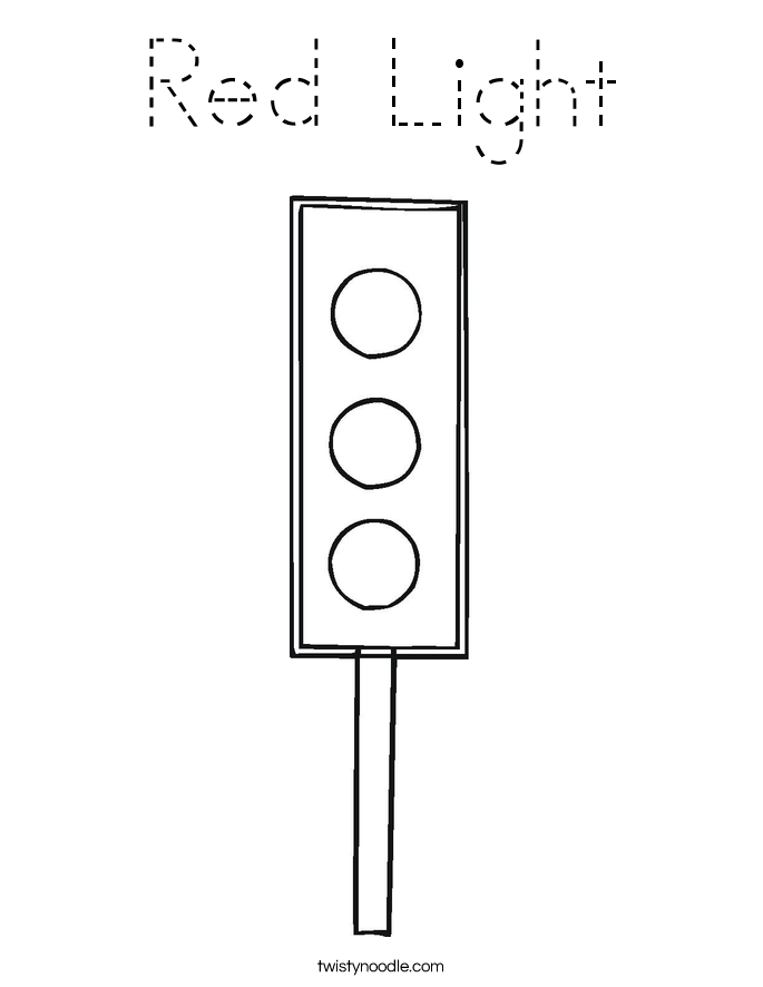 Red Light Coloring Page