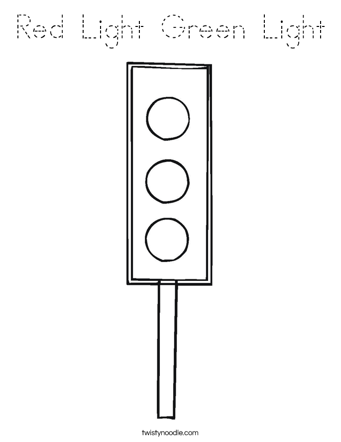 Red Light Green Light Coloring Page