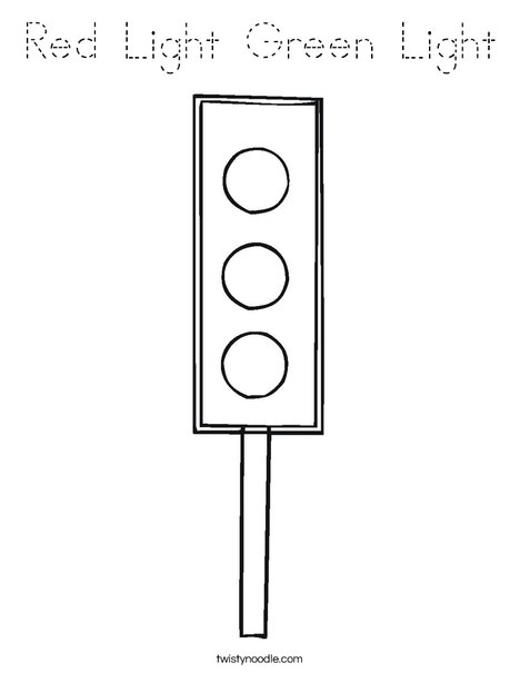 Traffic Light Coloring Page
