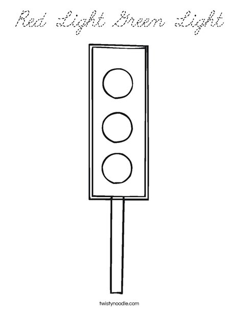 Traffic Light Coloring Page