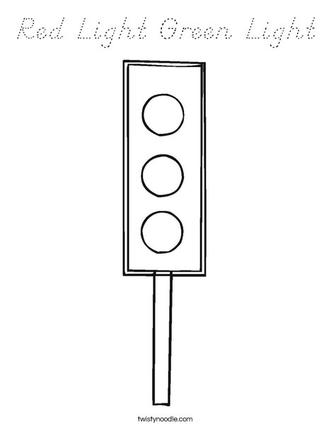 Traffic Light Coloring Page