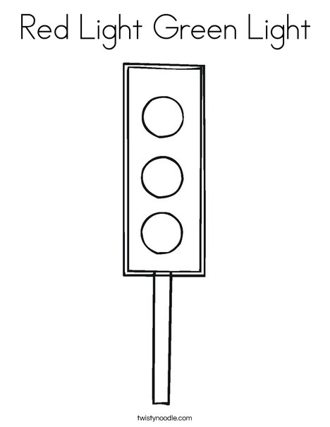 Traffic Light Coloring Page