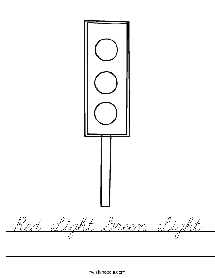 Red Light Green Light Worksheet