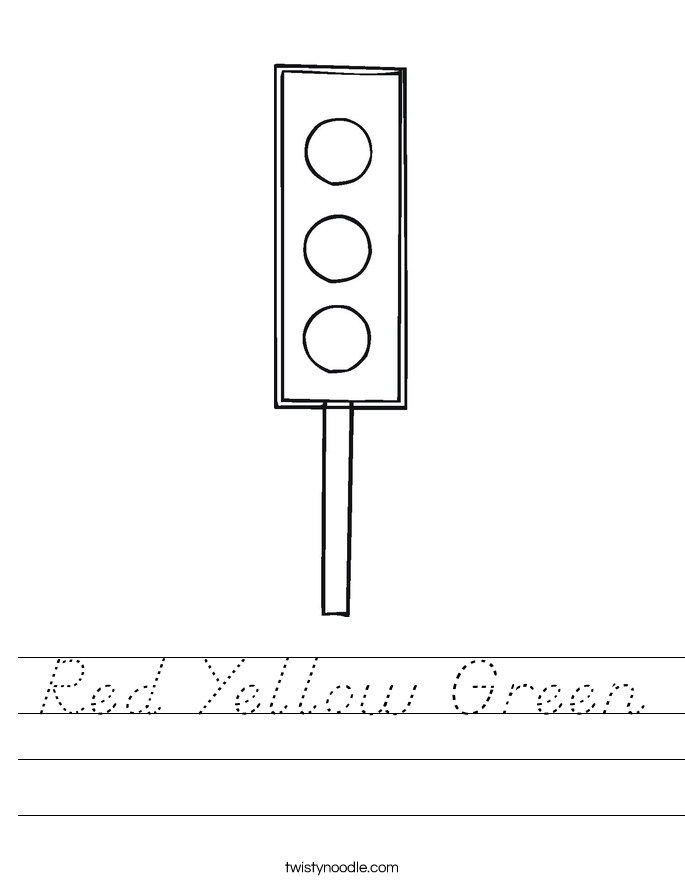 Red Yellow Green Worksheet