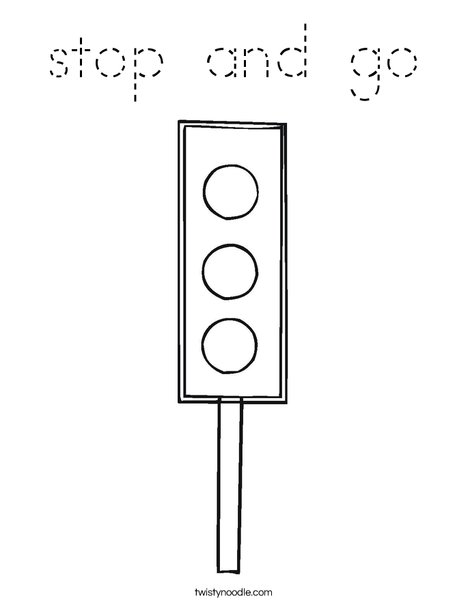 Traffic Light Coloring Page