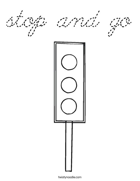 Traffic Light Coloring Page