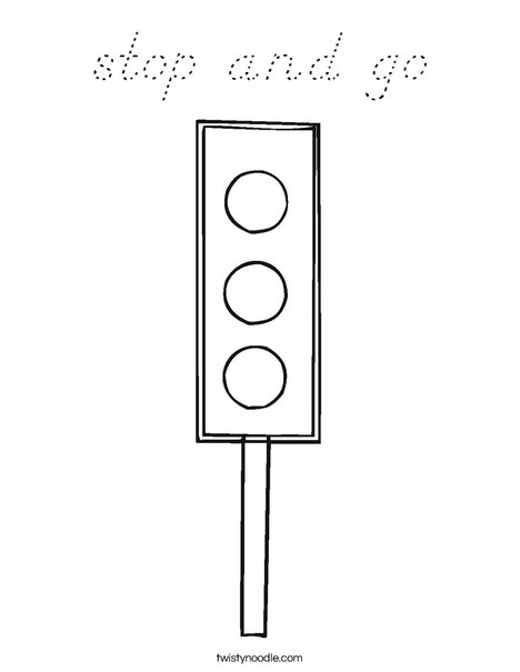 Traffic Light Coloring Page