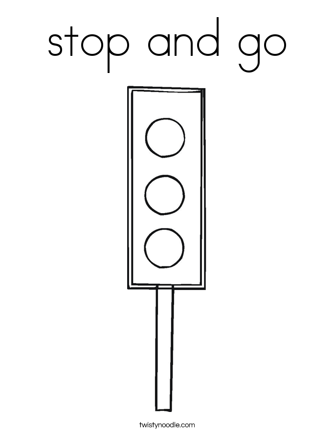 stop and go Coloring Page