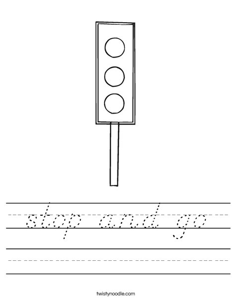 Traffic Light Worksheet