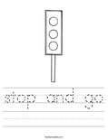 stop and go Worksheet