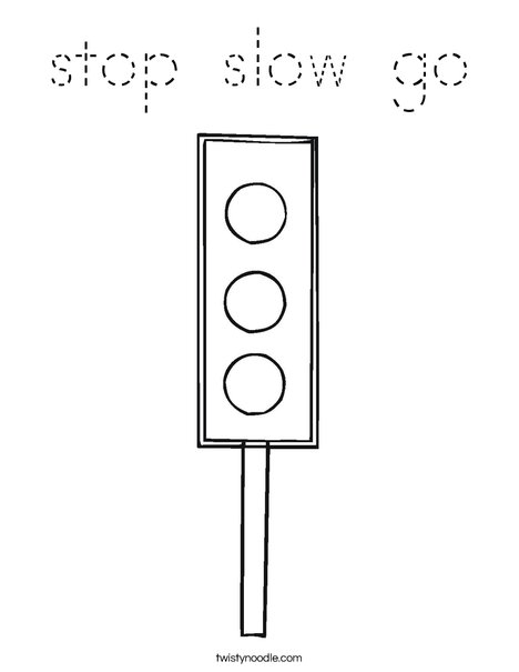 Traffic Light Coloring Page
