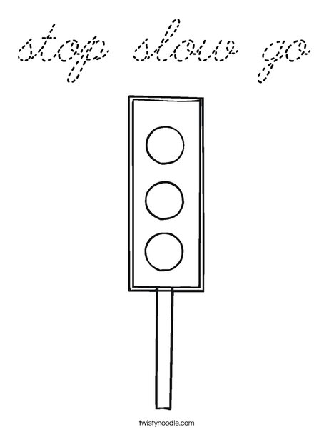 Traffic Light Coloring Page