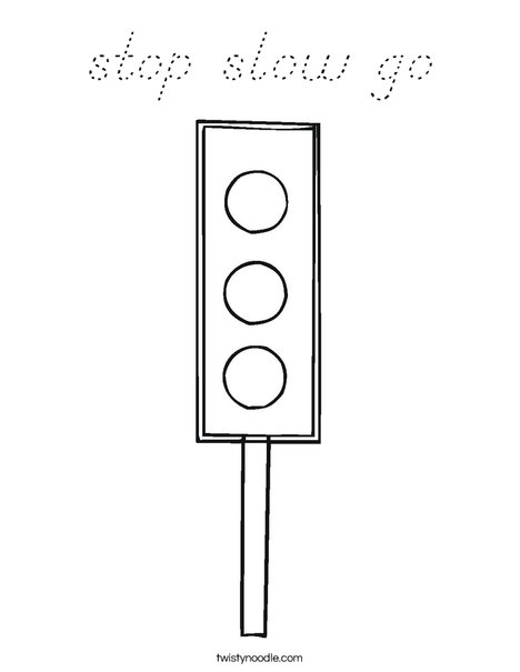 Traffic Light Coloring Page