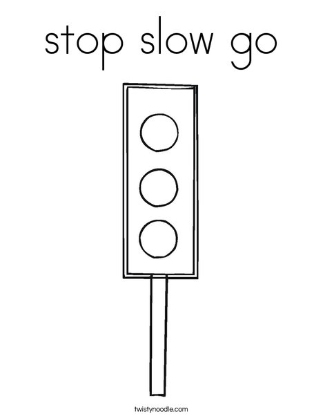 Traffic Light Coloring Page