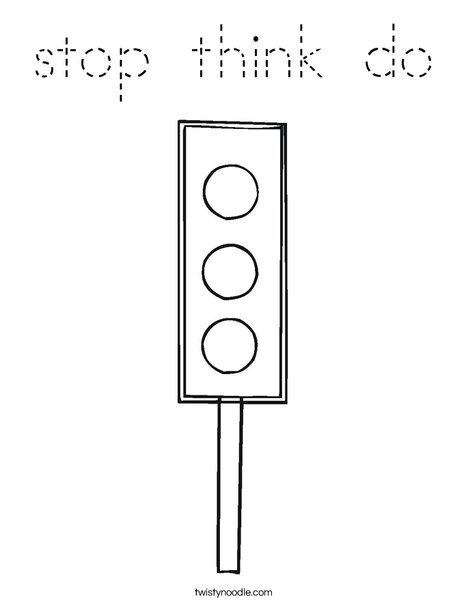 Traffic Light Coloring Page
