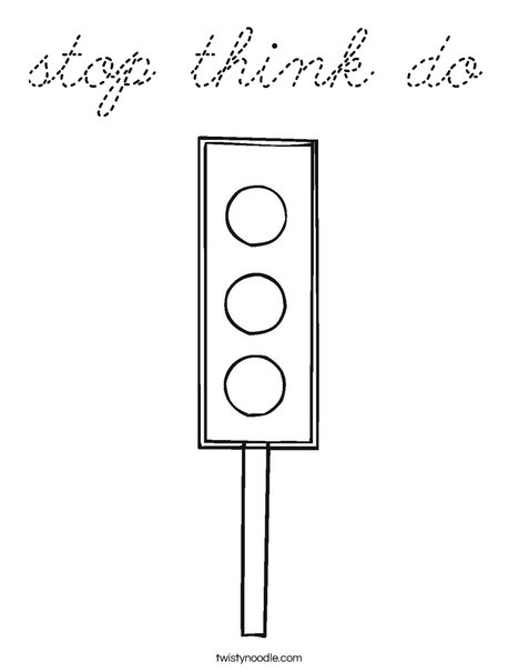 Traffic Light Coloring Page