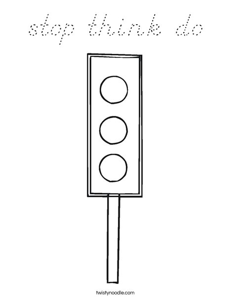 Traffic Light Coloring Page