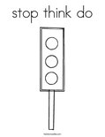 stop think do Coloring Page