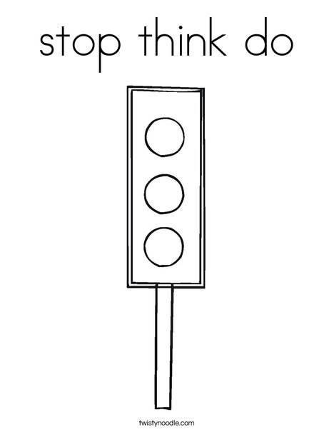 Traffic Light Coloring Page