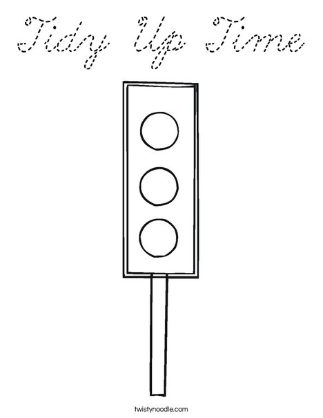 Traffic Light Coloring Page