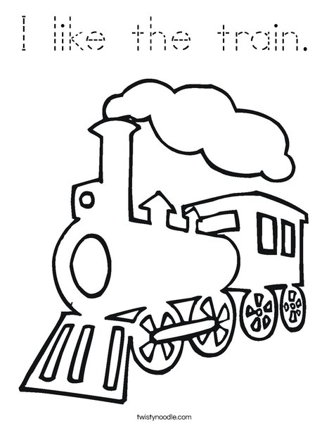 Steam Train Coloring Page