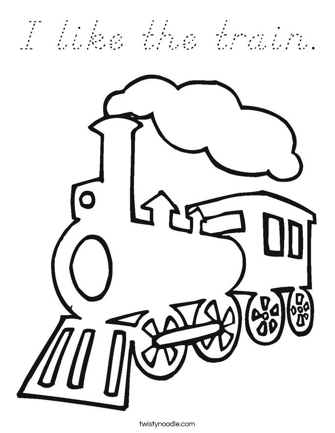 I like the train. Coloring Page