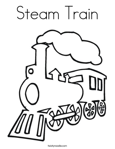 Steam Train Coloring Page - Twisty Noodle