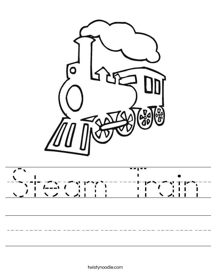 Steam Train Worksheet