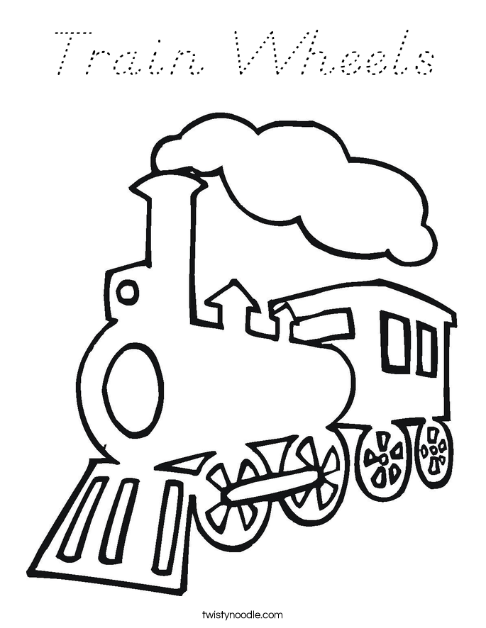 Train Wheels Coloring Page