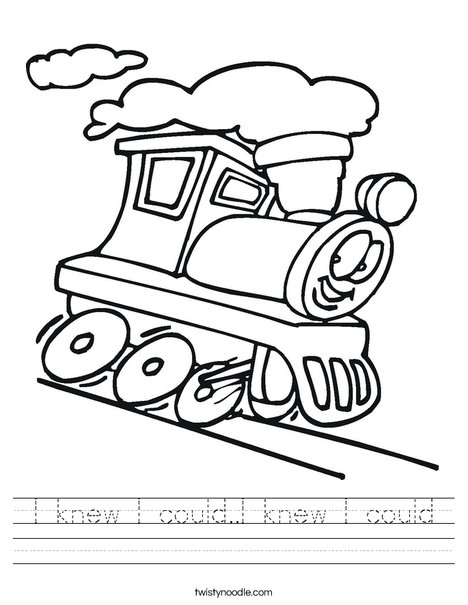 T is for Train Worksheet