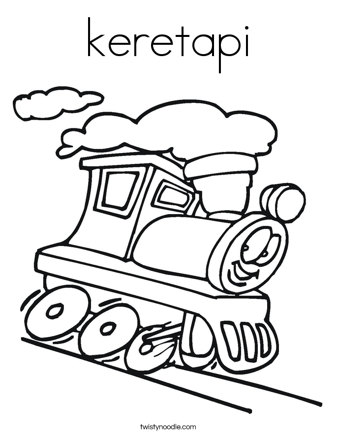 keretapi Coloring Page - Twisty Noodle