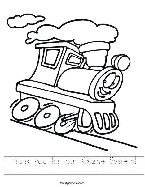 T is for Train Worksheet
