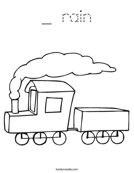 S is for Steam Coloring Page