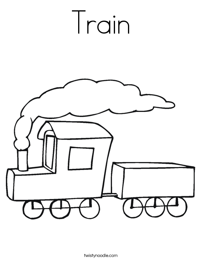 Train Coloring Page - Twisty Noodle